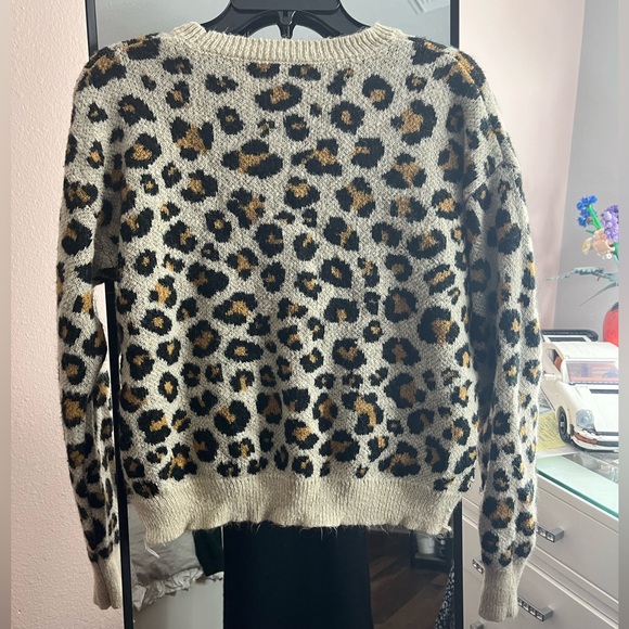 Knox Rose Cream and Black Leopard Print Sweater - Picture 2 of 5